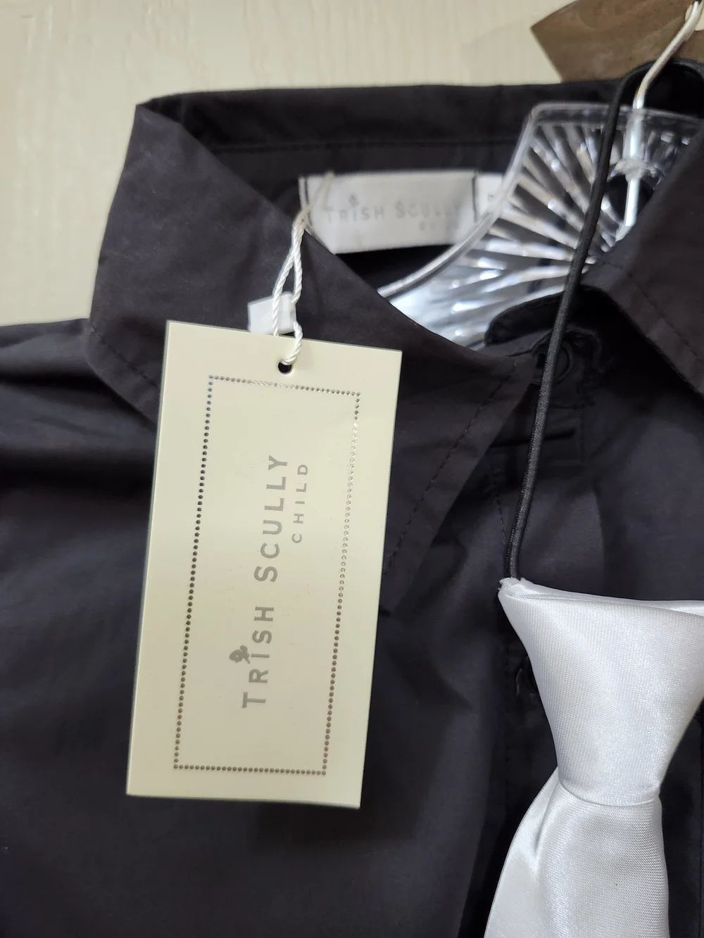 Trish Scully Kids Pinstripe Gangster Pantsuit with White Tie and Suspenders